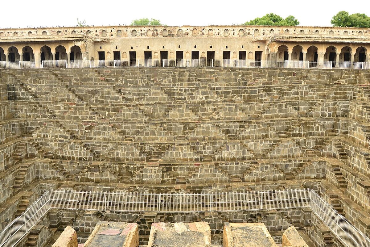 Chand Baori, a shared stepwell in Abhaneri, Rajasthan