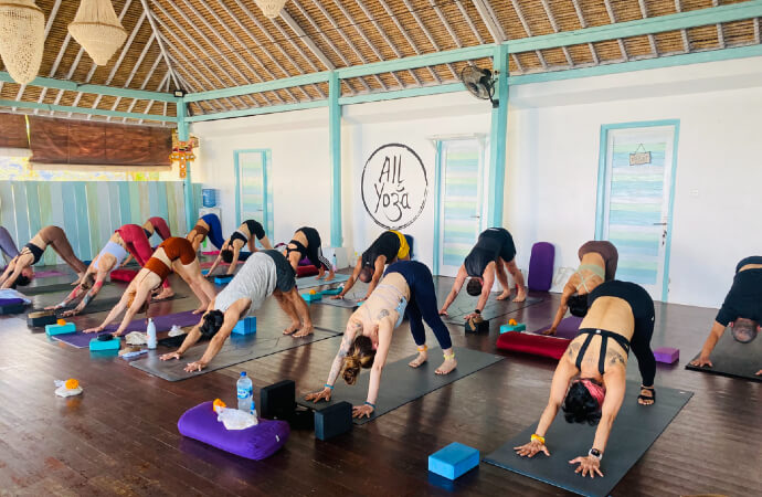 All Yoga Training beachfront yoga shala in Nusa Lembongan